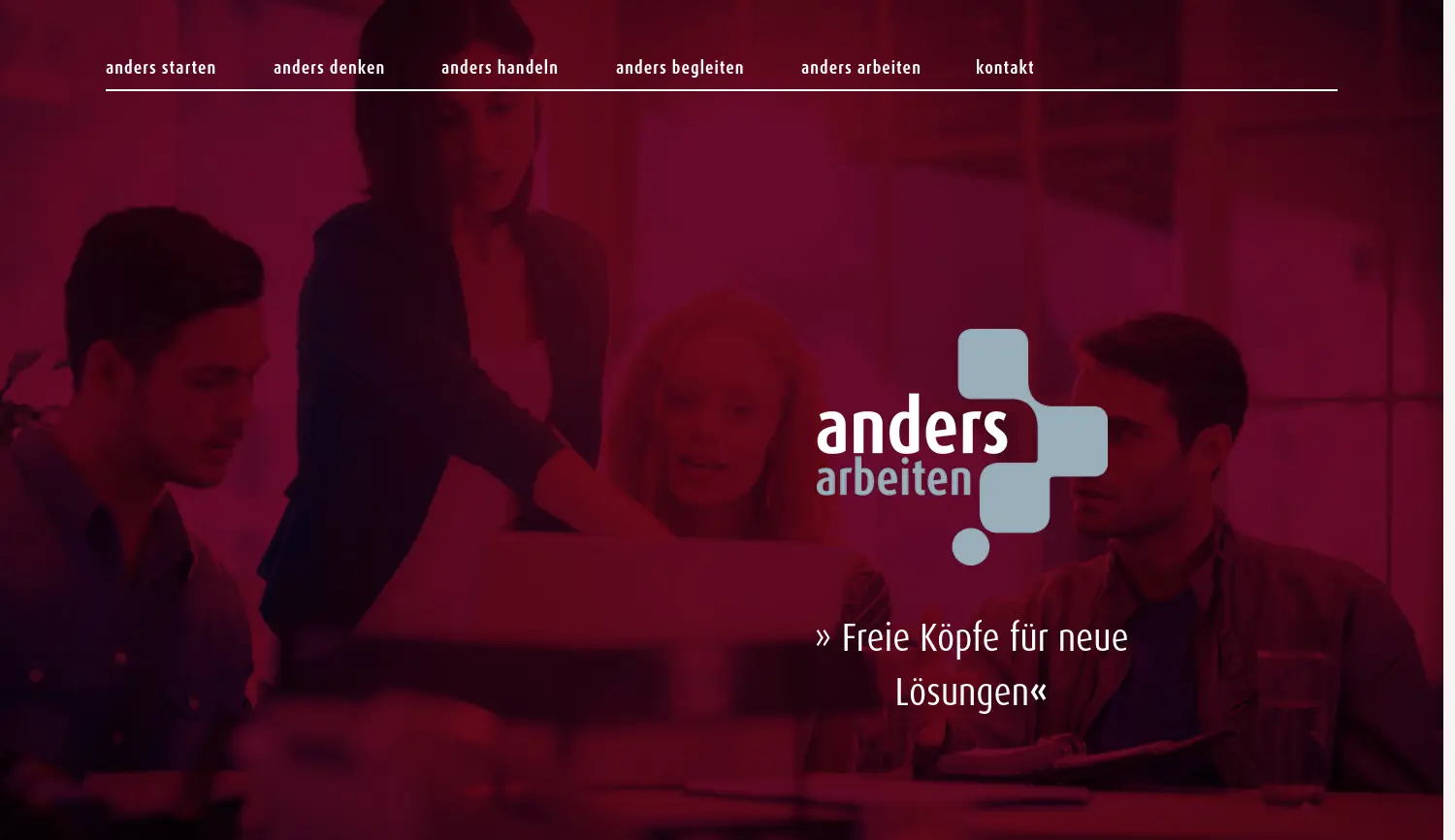 Website der Firma anders arbeiten Projekt GmbH & Co. KG