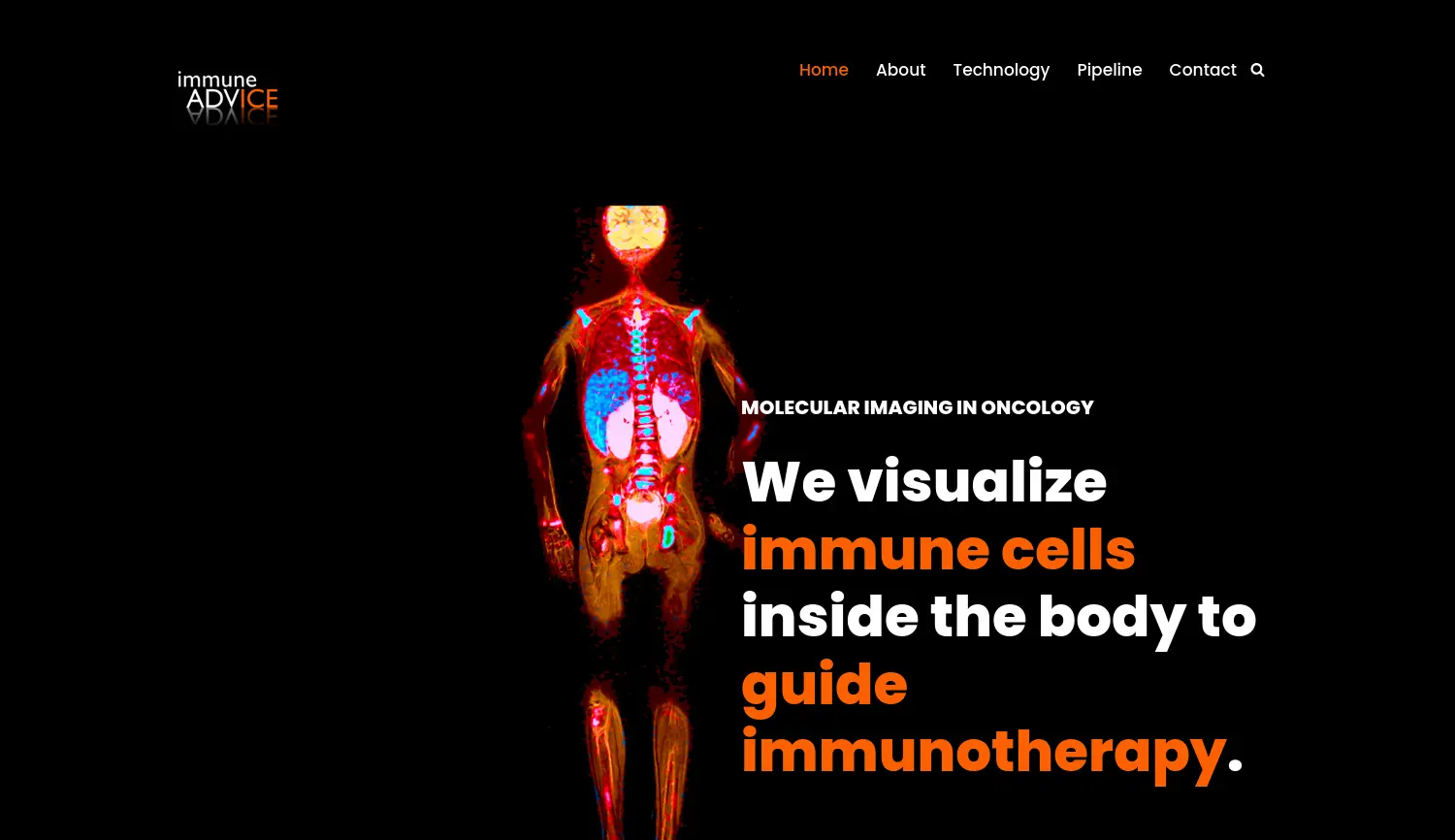 Website der Firma immuneAdvice GmbH