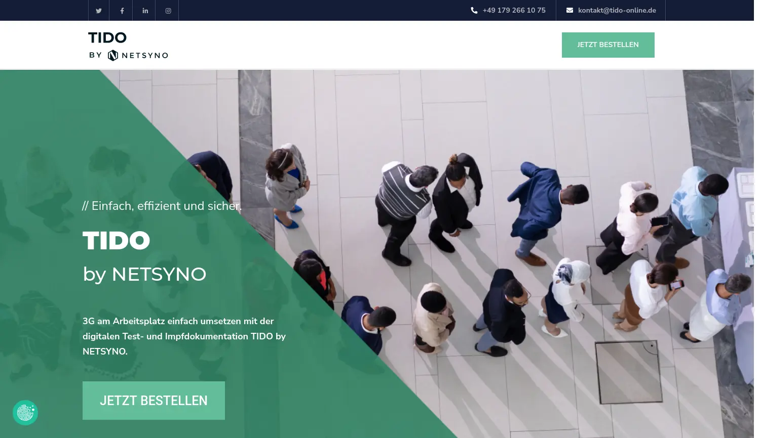 Website der Firma NETSYNO Software GmbH
