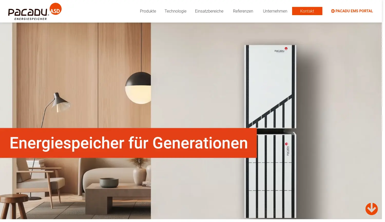 Website der Firma ASD Automatic Storage Device GmbH