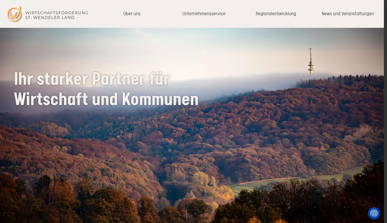 Website der Firma Wirtschaftsförderungsgesellschaft St. Wendeler Land mbH