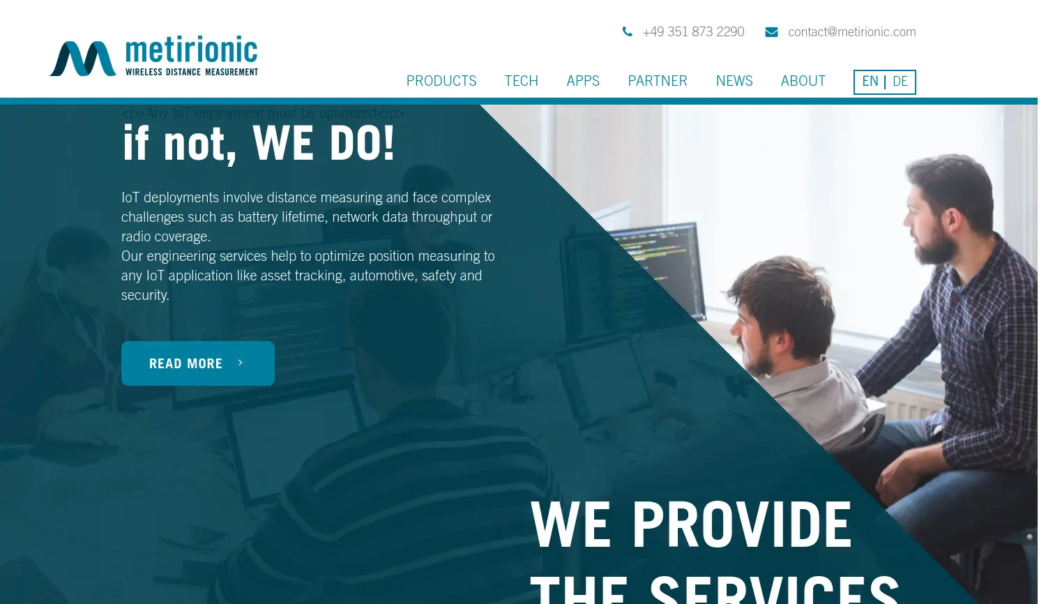Website der Firma Metirionic GmbH