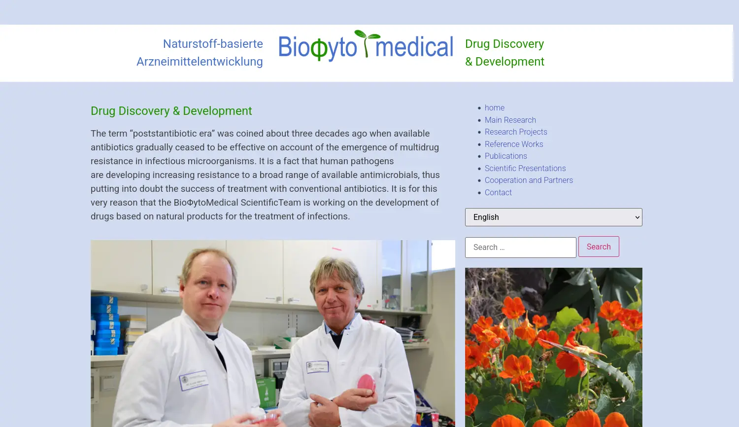 Website der Firma Biophyto-Scientific