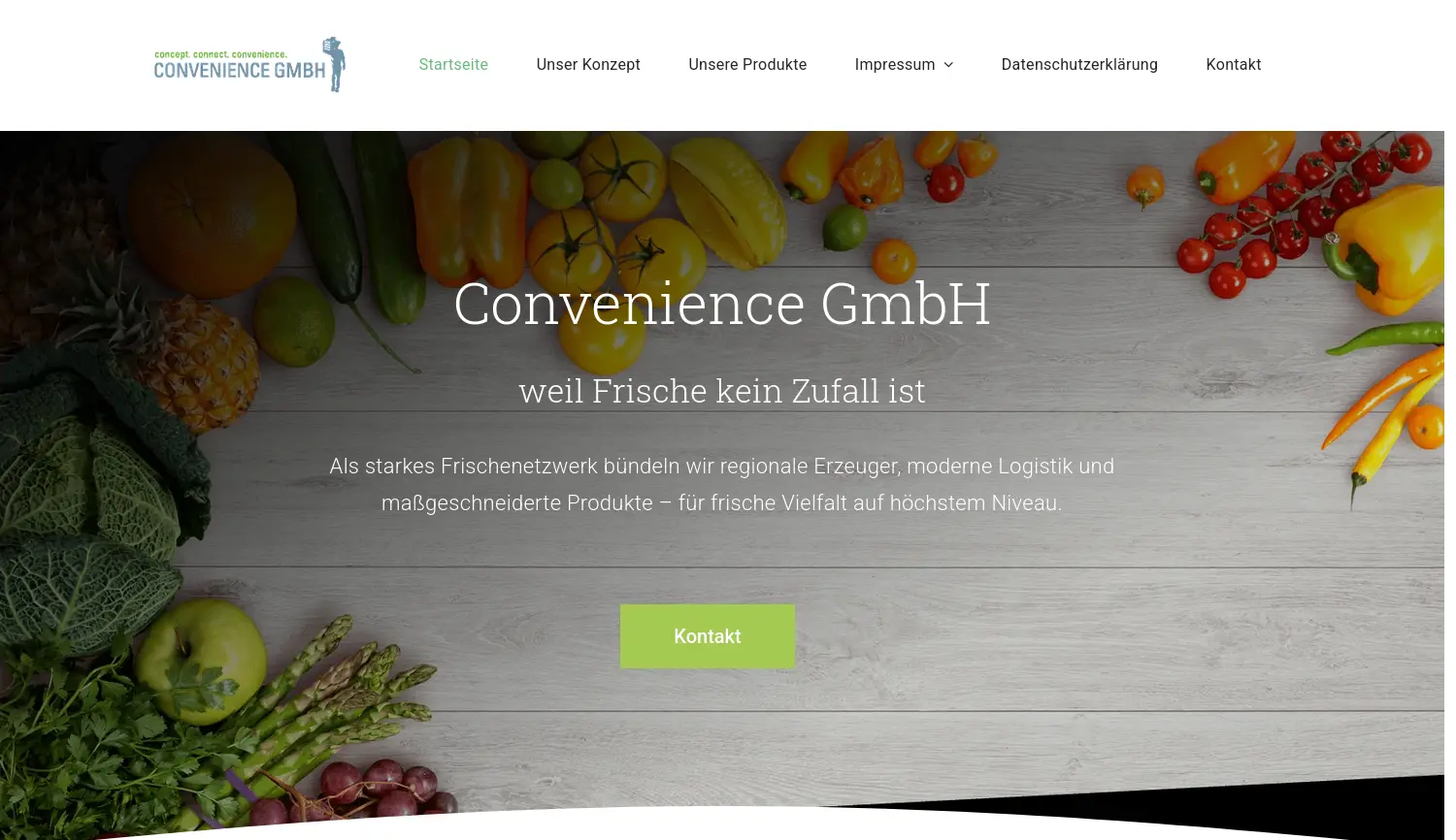 Website der Firma Convenience GmbH