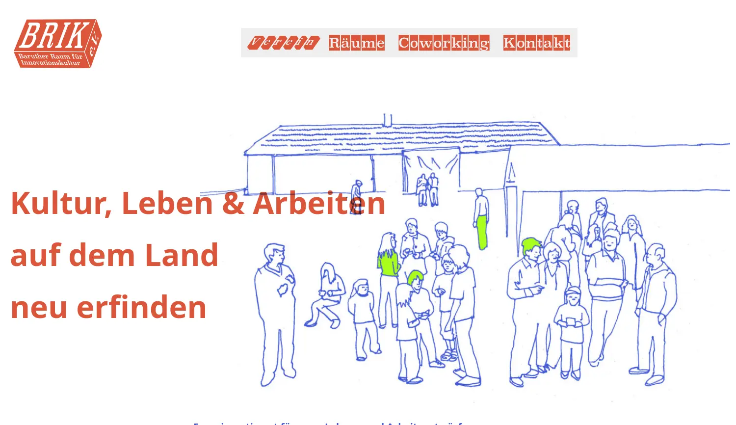 Website der Firma BRIK – Baruther Raum für Innovationskultur e.V.