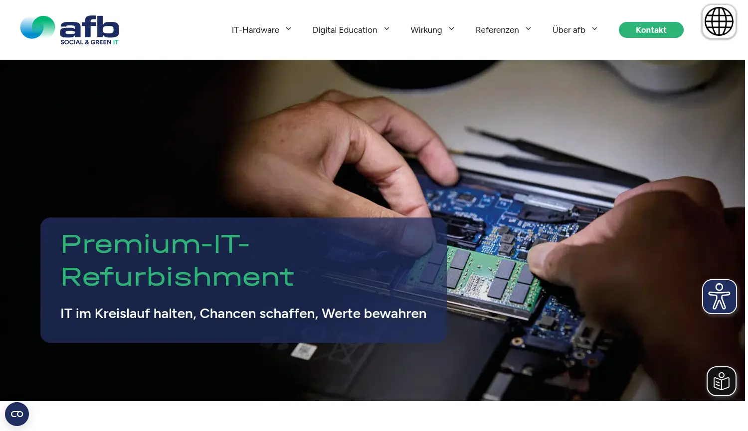 Website der Firma AfB gemeinnützige GmbH