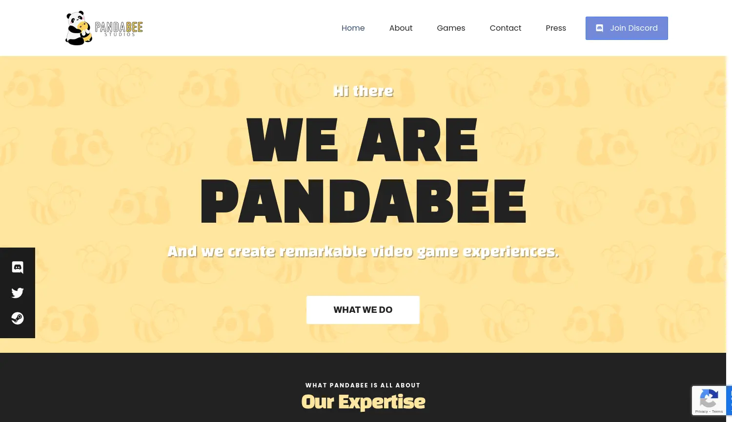Website der Firma PandaBee Studios UG (haftungsbeschränkt)