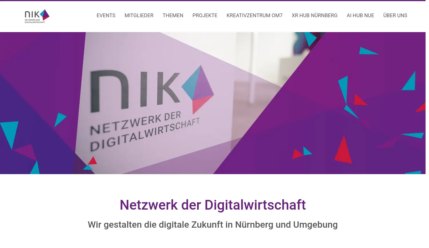 Website der Firma NIK e. V.
