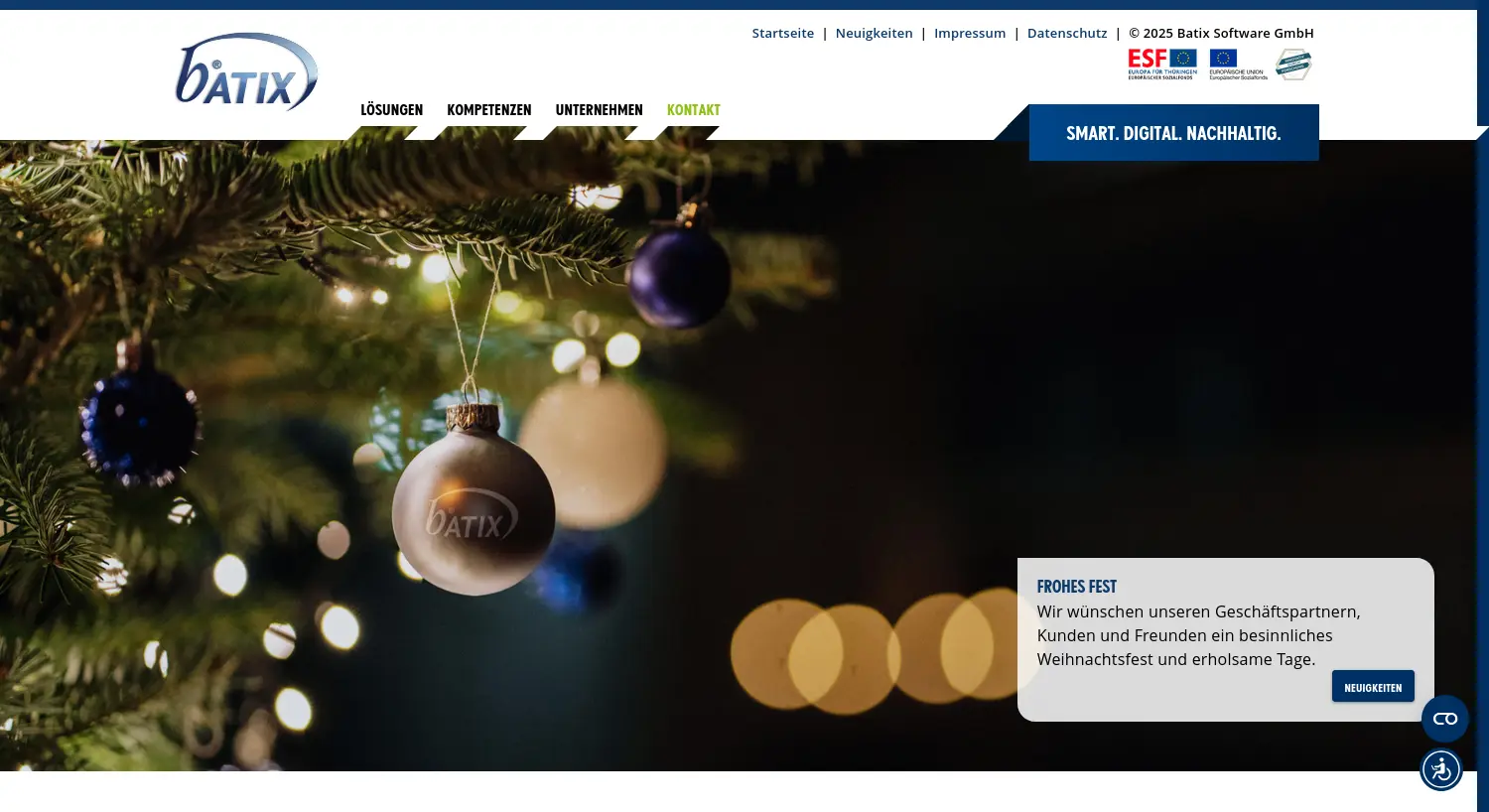 Website der Firma Batix Software GmbH