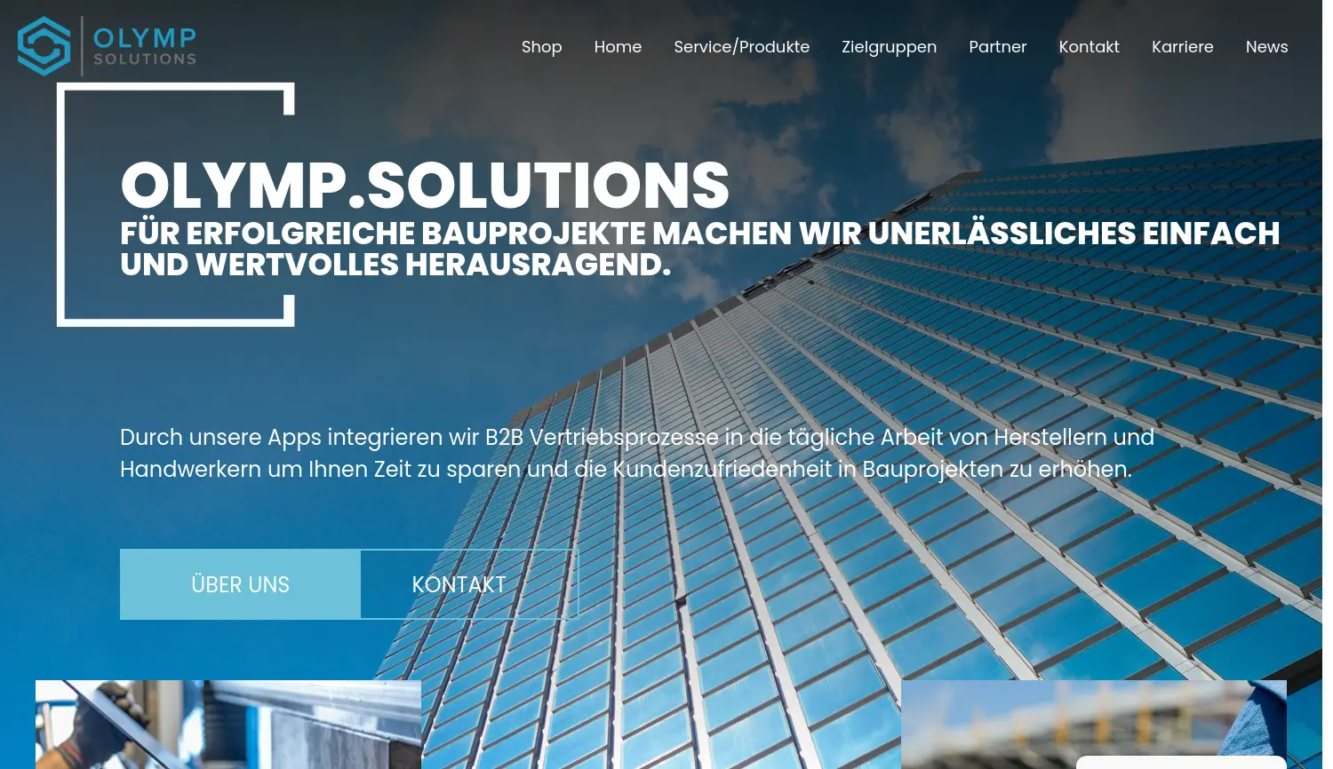 Website der Firma Olymp.Solutions GmbH