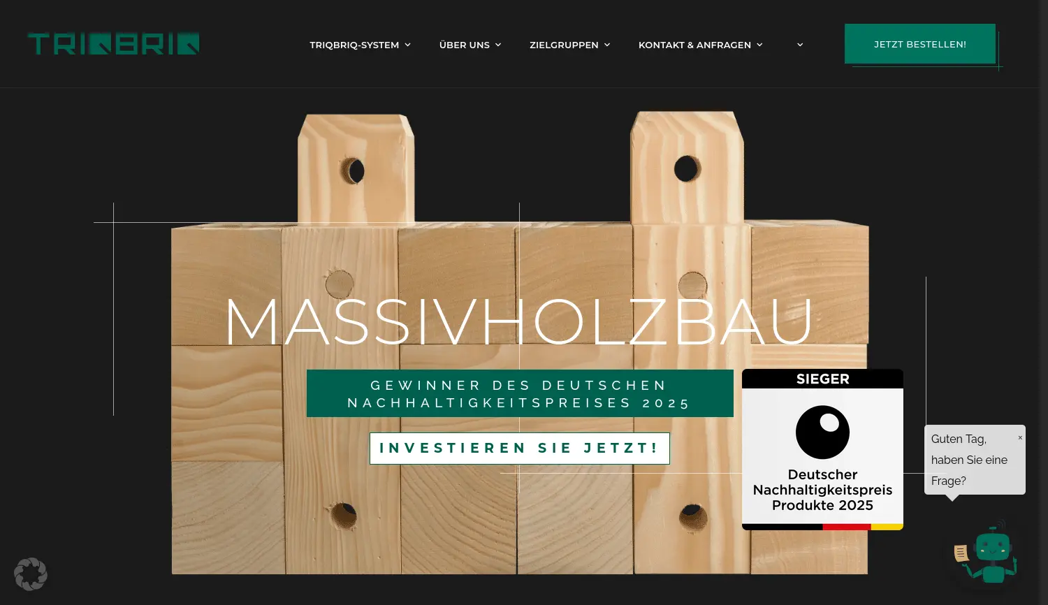 Website der Firma TRIQBRIQ AG