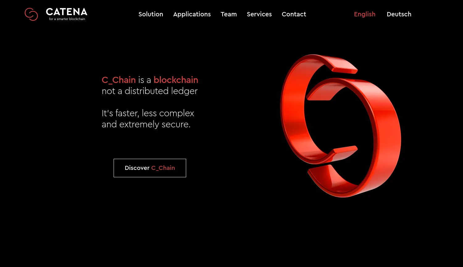 Website der Firma Catena GmbH