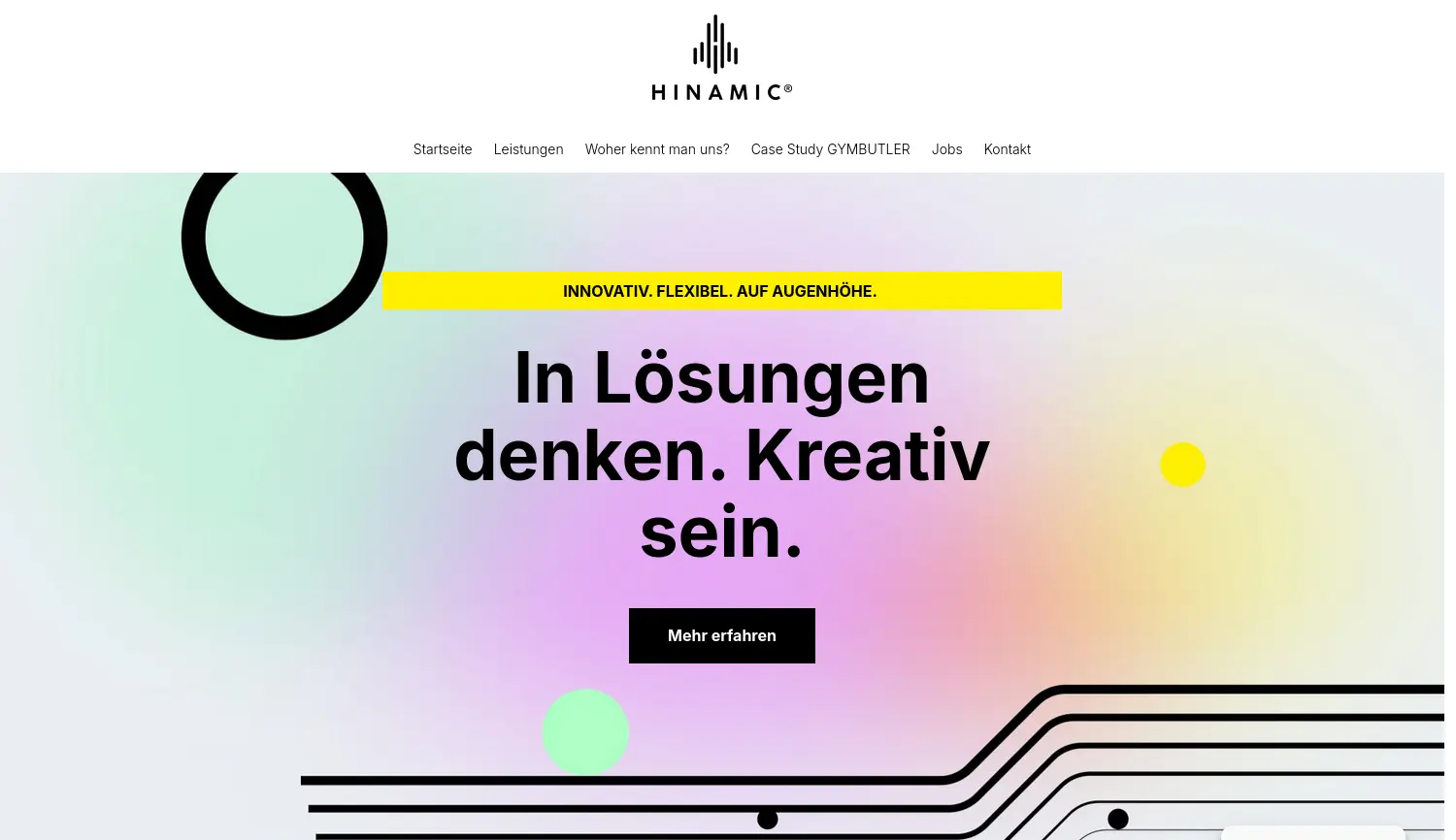 Website der Firma HINAMIC GmbH