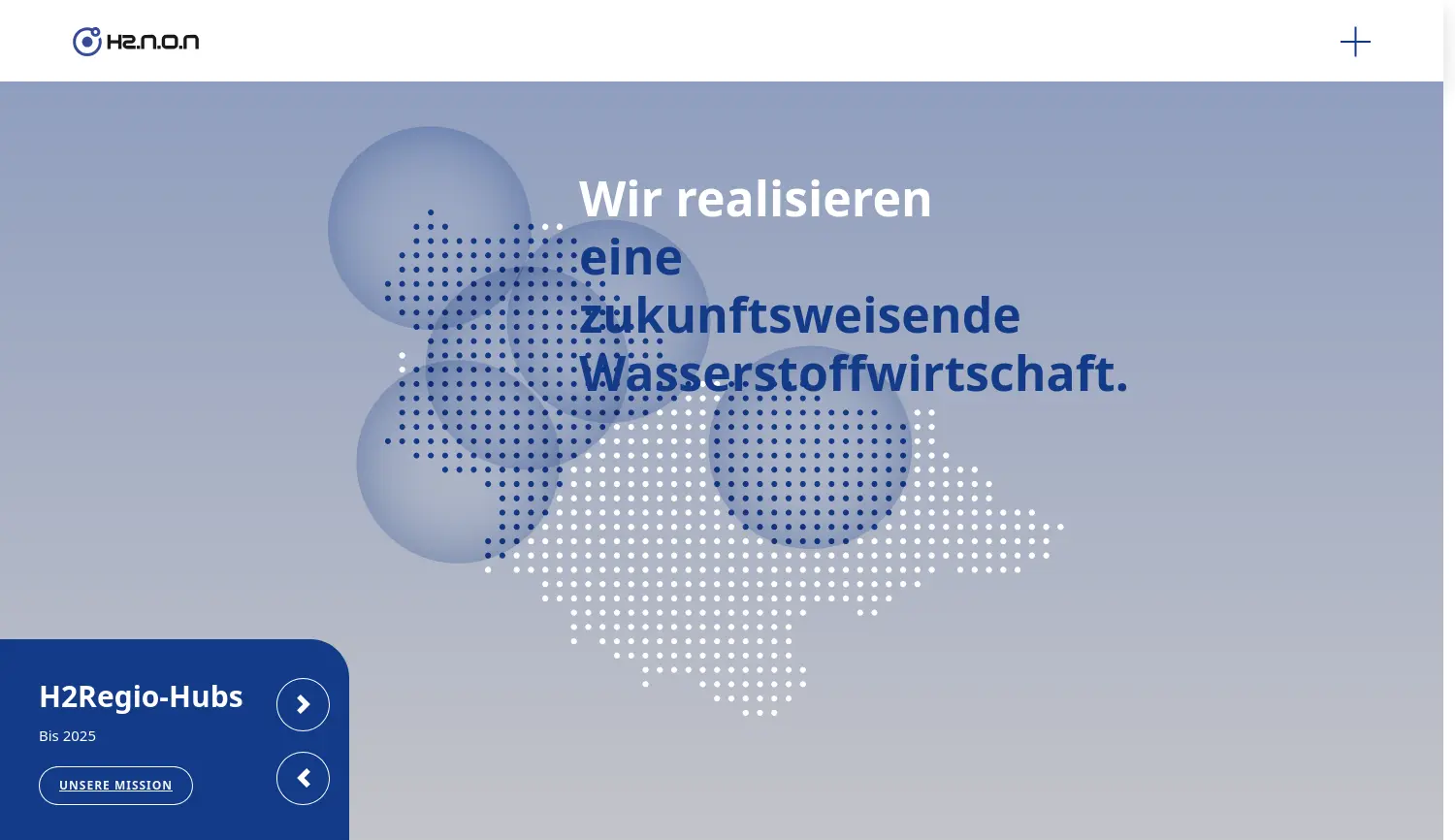 Website der Firma H2.N.O.N - Wasserstoffnetzwerk Nordostniedersachsen