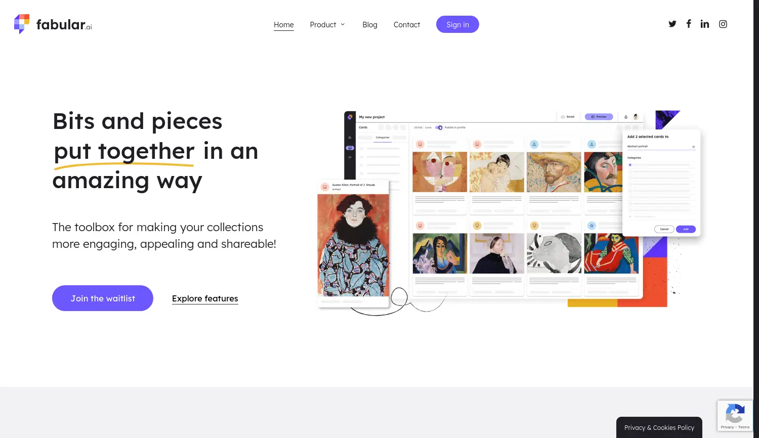 Website der Firma Fabular.ai – de Araujo & Blonska GbR