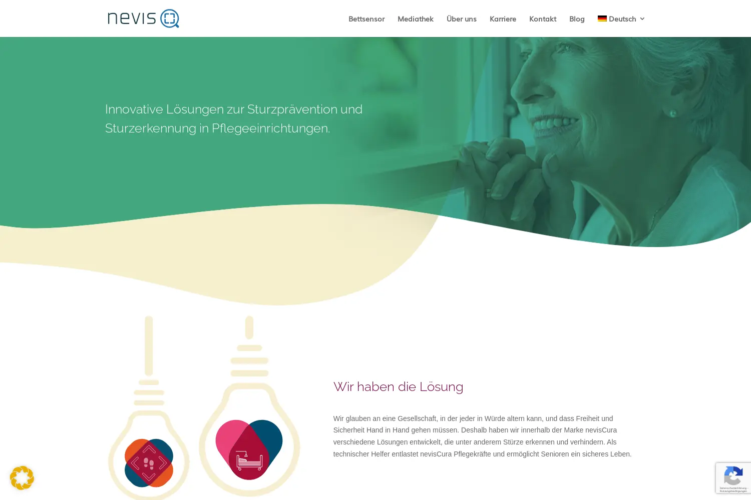 Website der Firma nevisQ GmbH