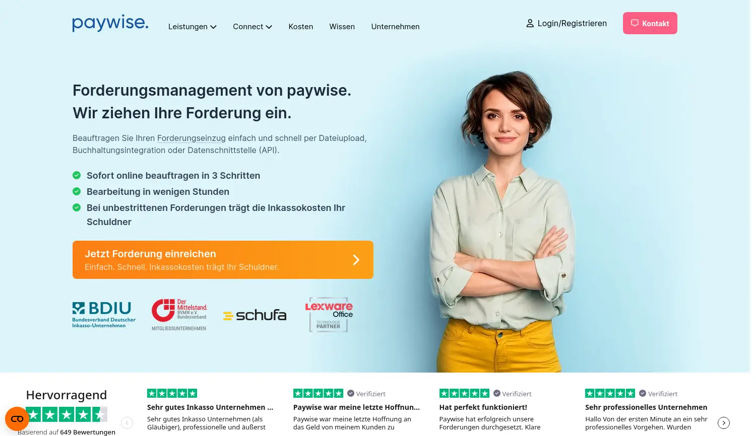 Website der Firma paywise