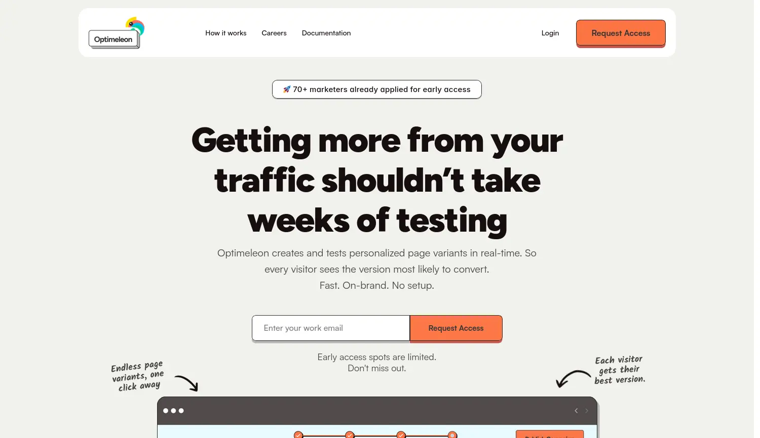 Website der Firma Optimeleon GmbH