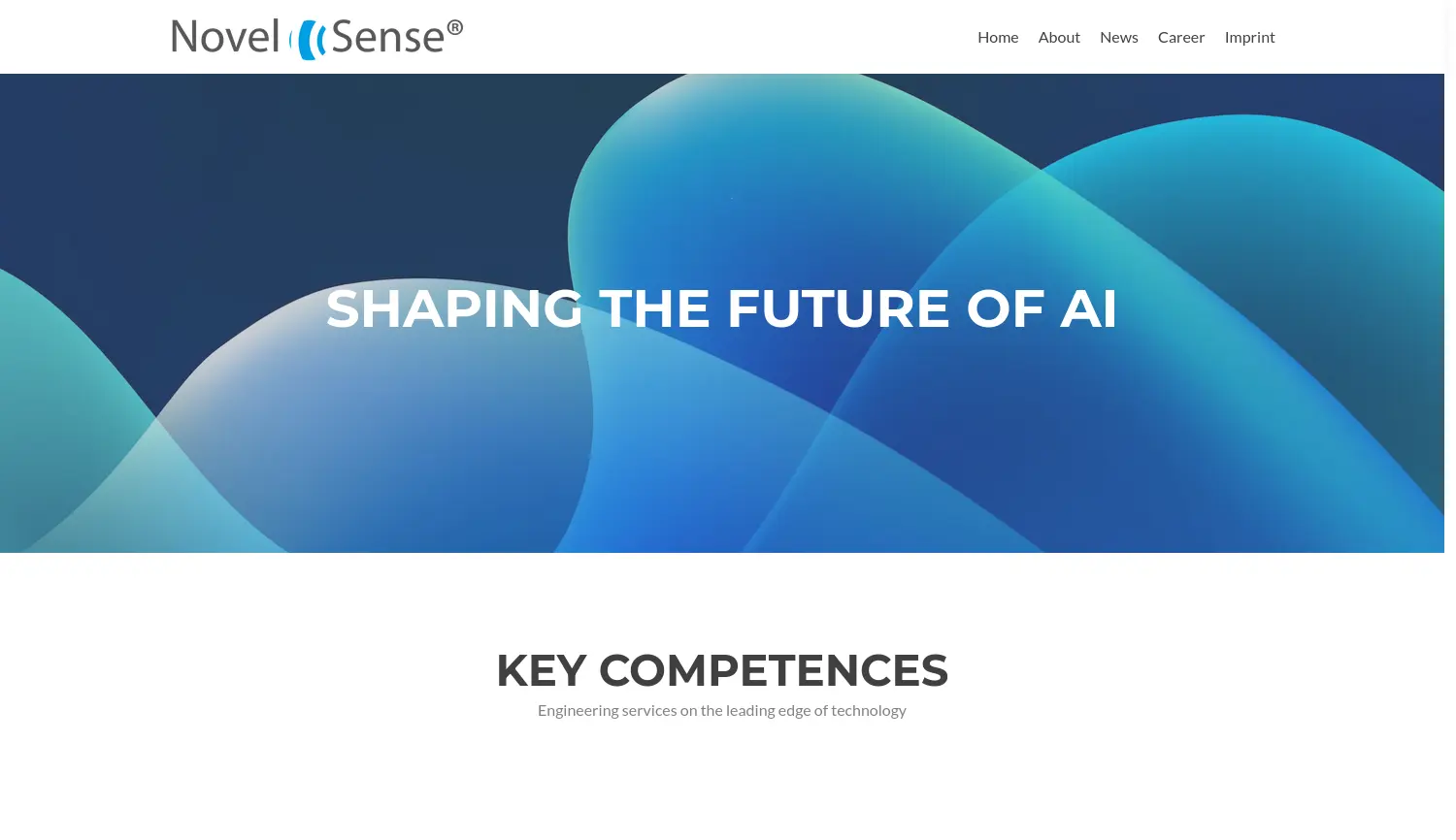 Website der Firma NovelSense UG (haftungsbeschränkt)