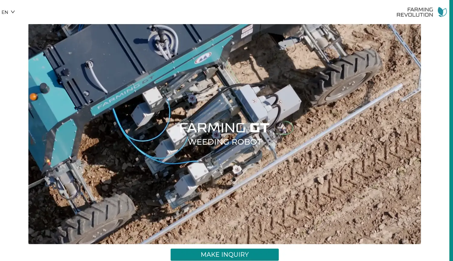 Website der Firma farming revolution GmbH