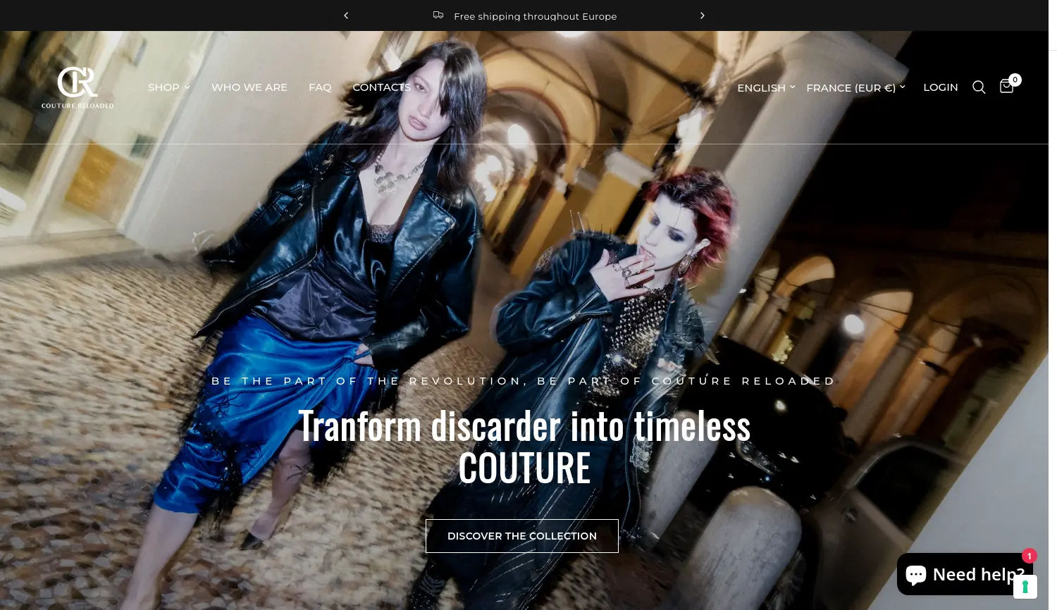 Website der Firma Couture Reloaded