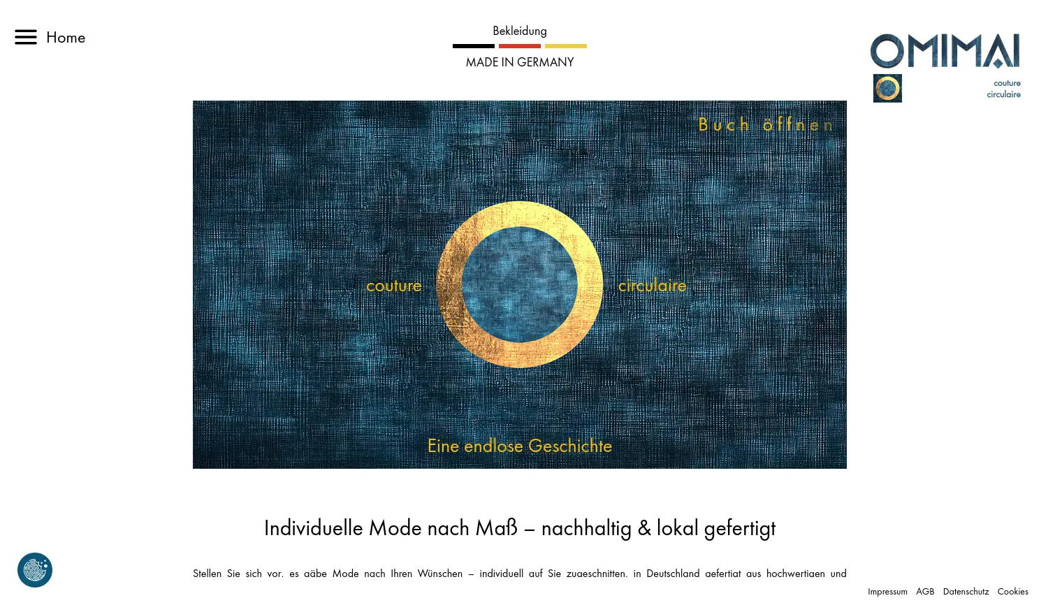 Website der Firma OMIMAI GmbH