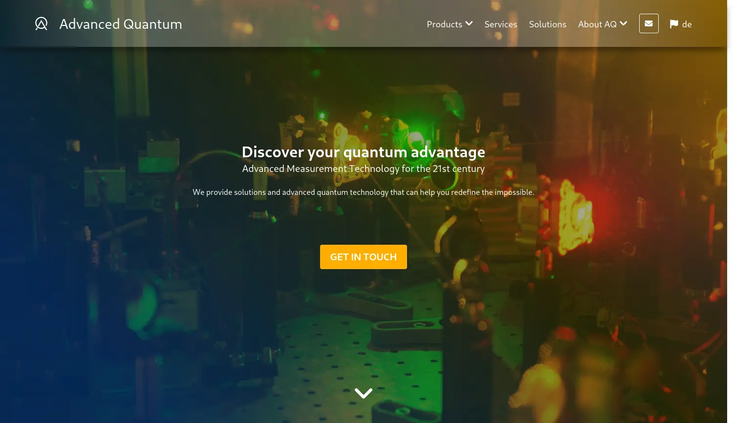 Website der Firma Advanced Quantum GmbH