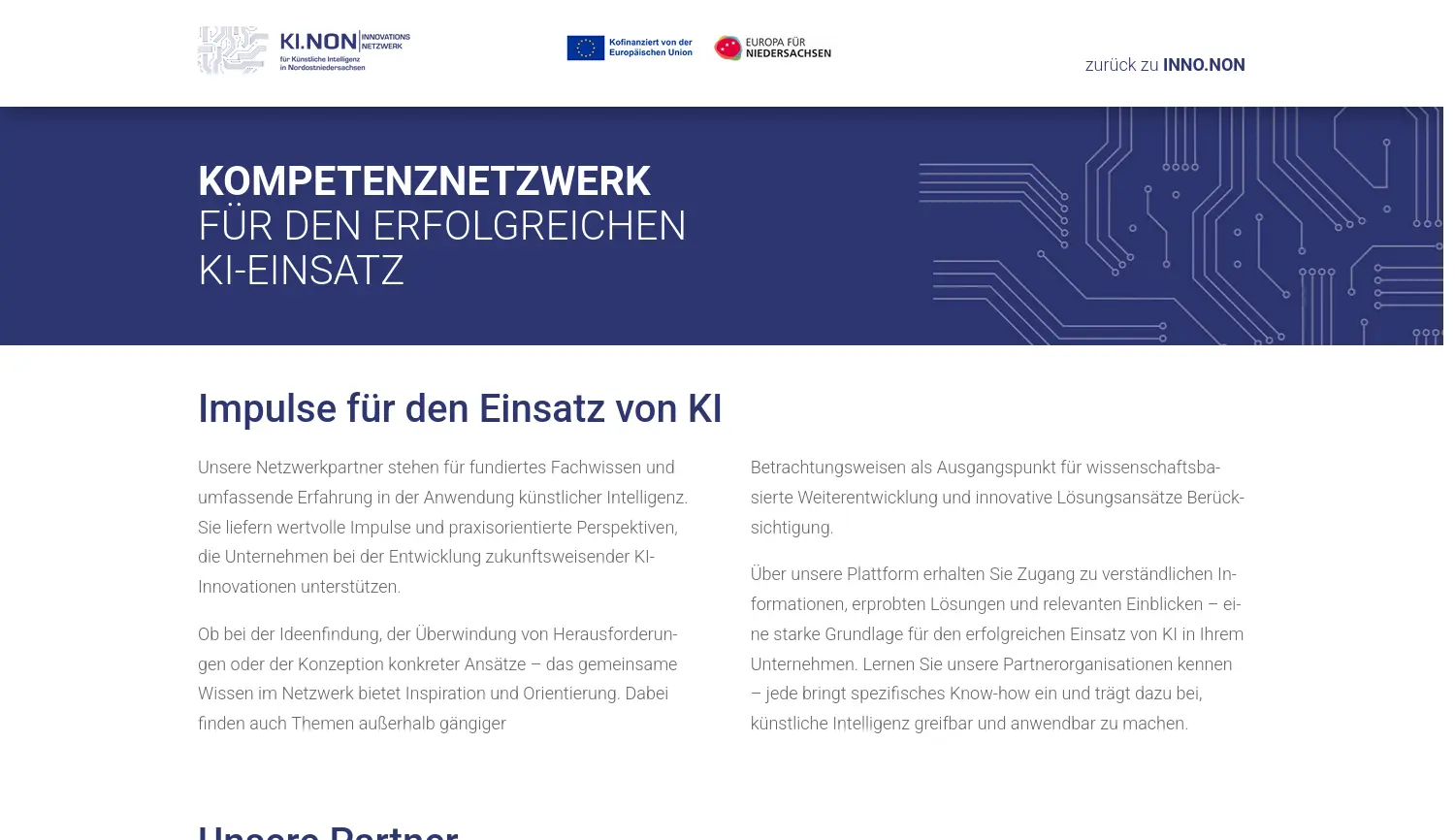 Website der Firma INNO.NON GmbH