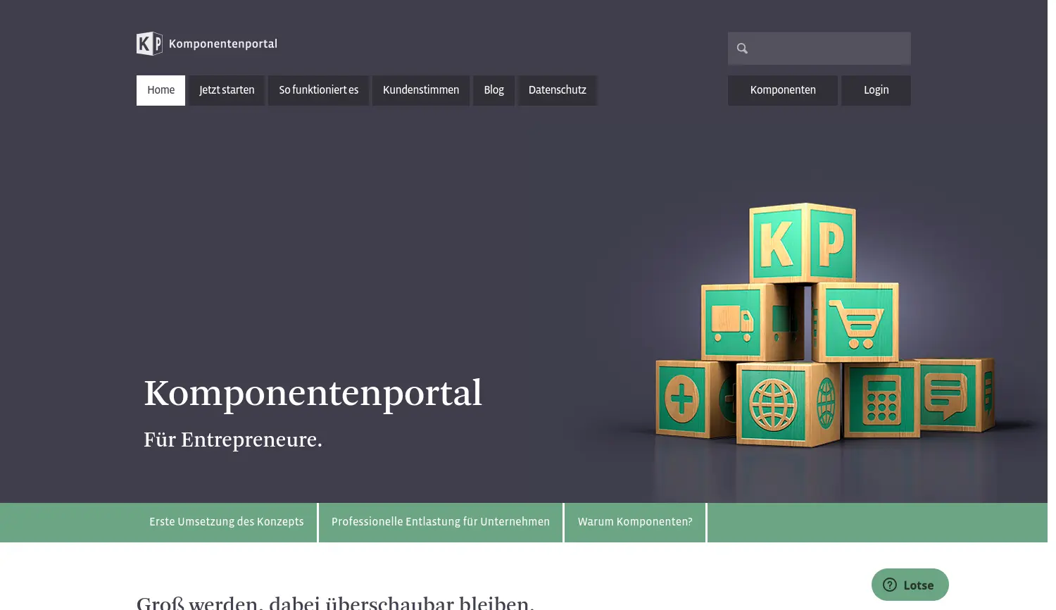 Website der Firma Projektwerkstatt, Gesellschaft für kreative Ökonomie mbH