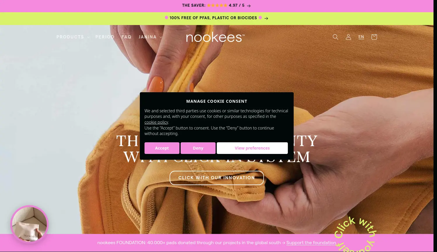 Website der Firma nookees GmbH