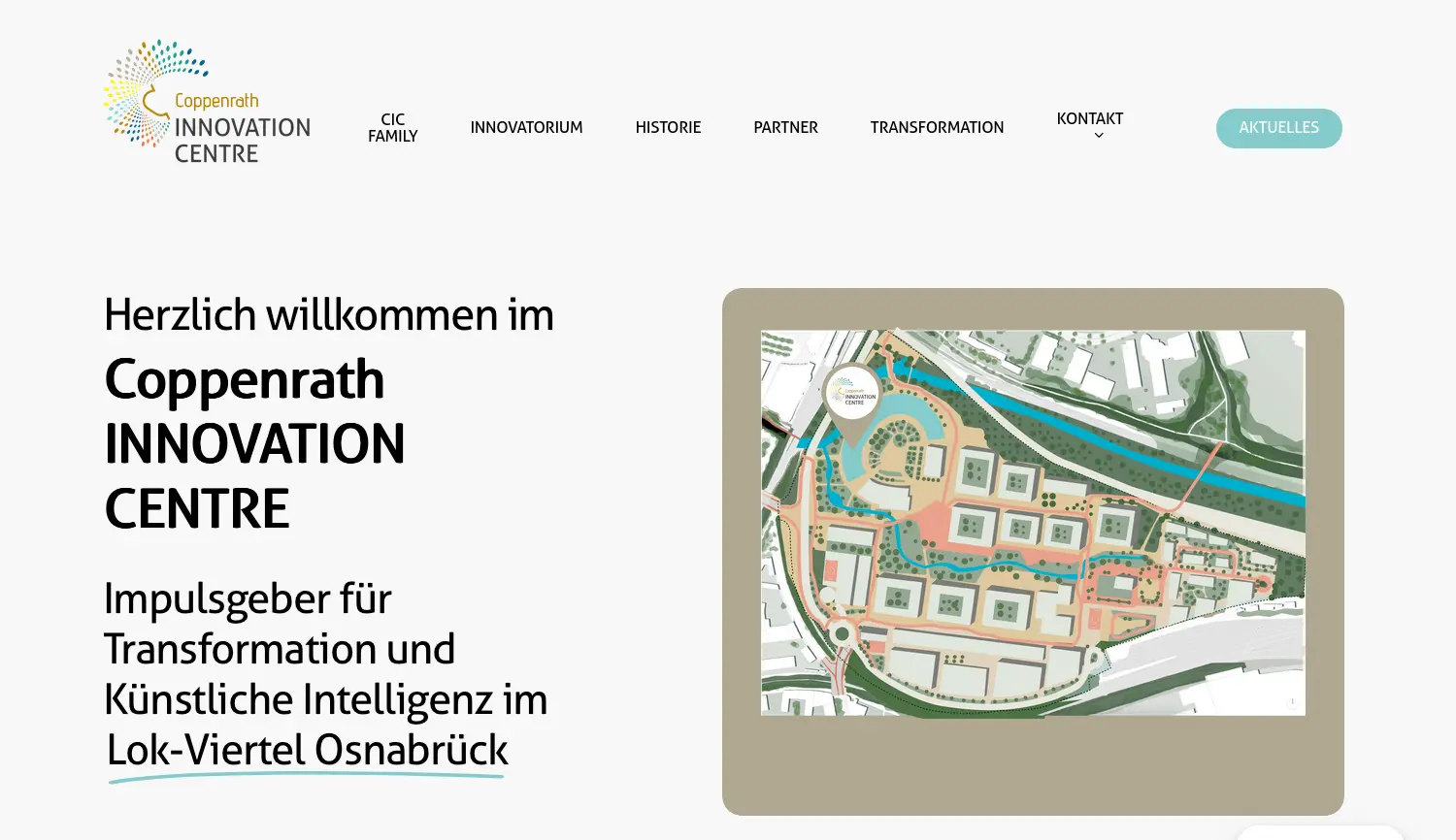 Website der Firma Ringlokschuppen Osnabrück GmbH