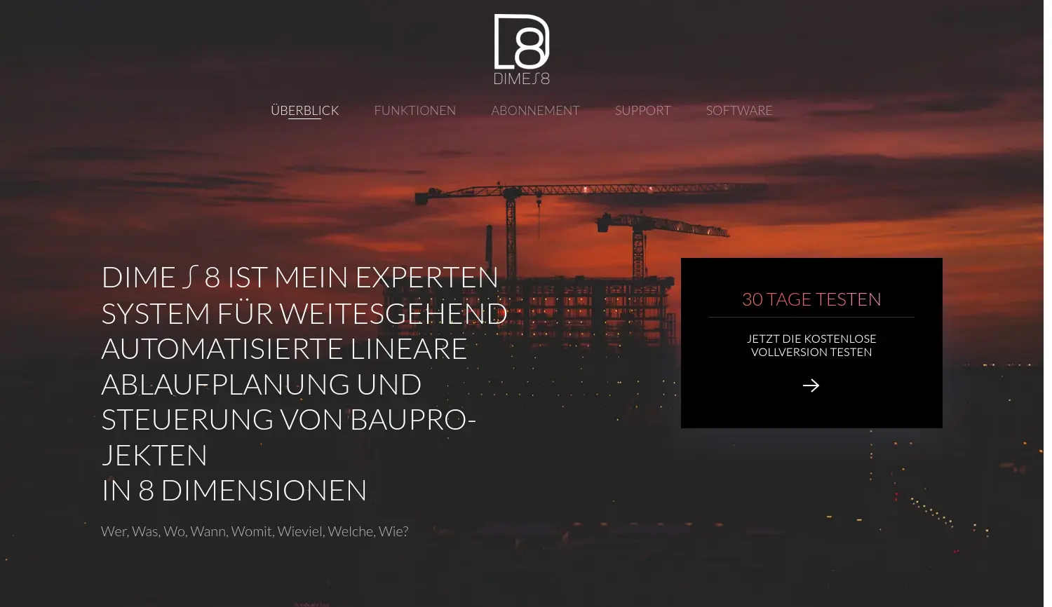 Website der Firma DIMES 8 Dipl. -Ing. Karl Huber