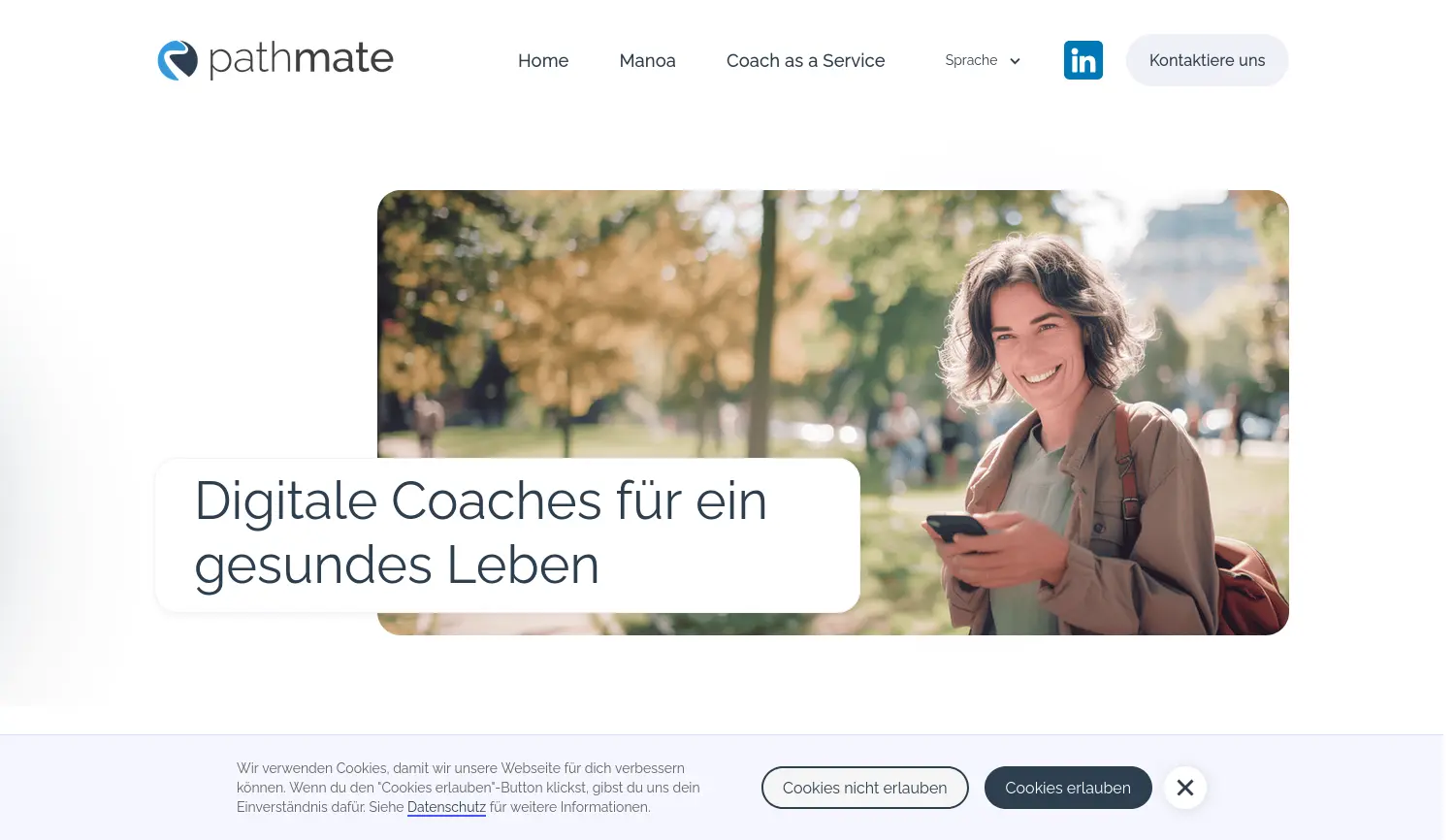 Website der Firma Pathmate Technologies GmbH