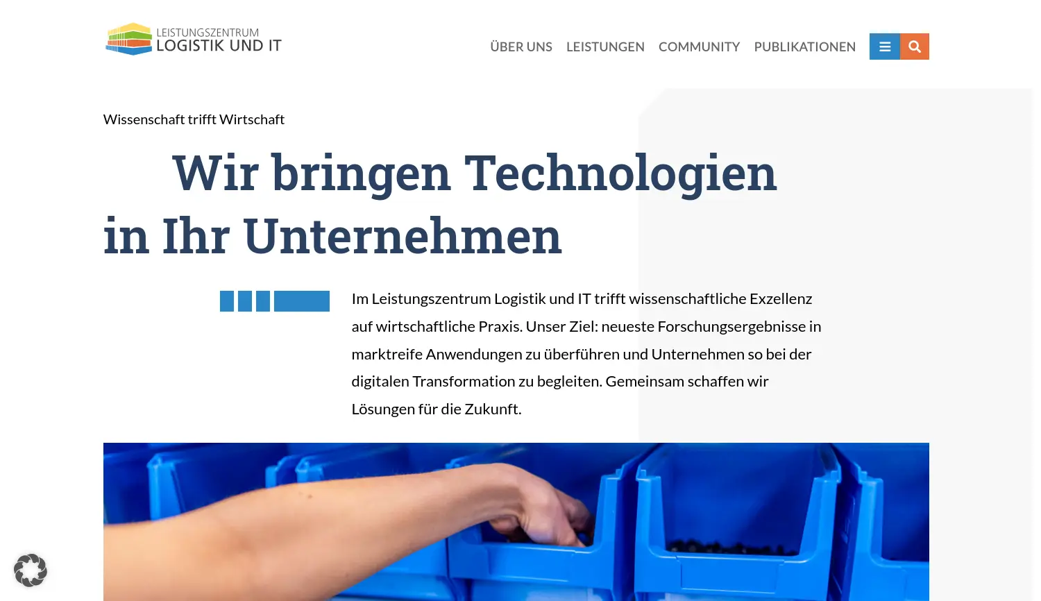 Website der Firma Fraunhofer-Institut für Materialfluss und Logistik IML
