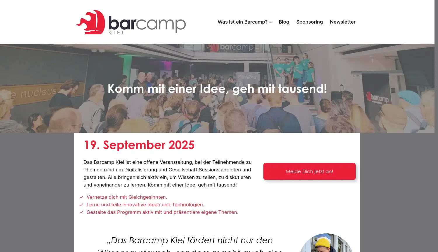 Website der Firma Campus Business Box e.V.