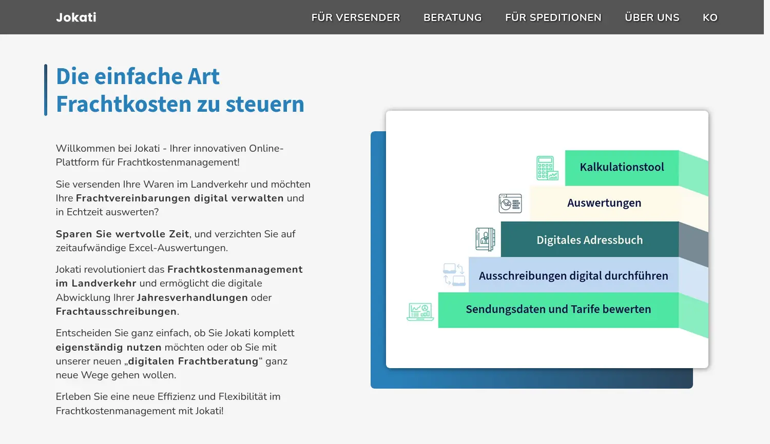 Website der Firma Jokati GmbH