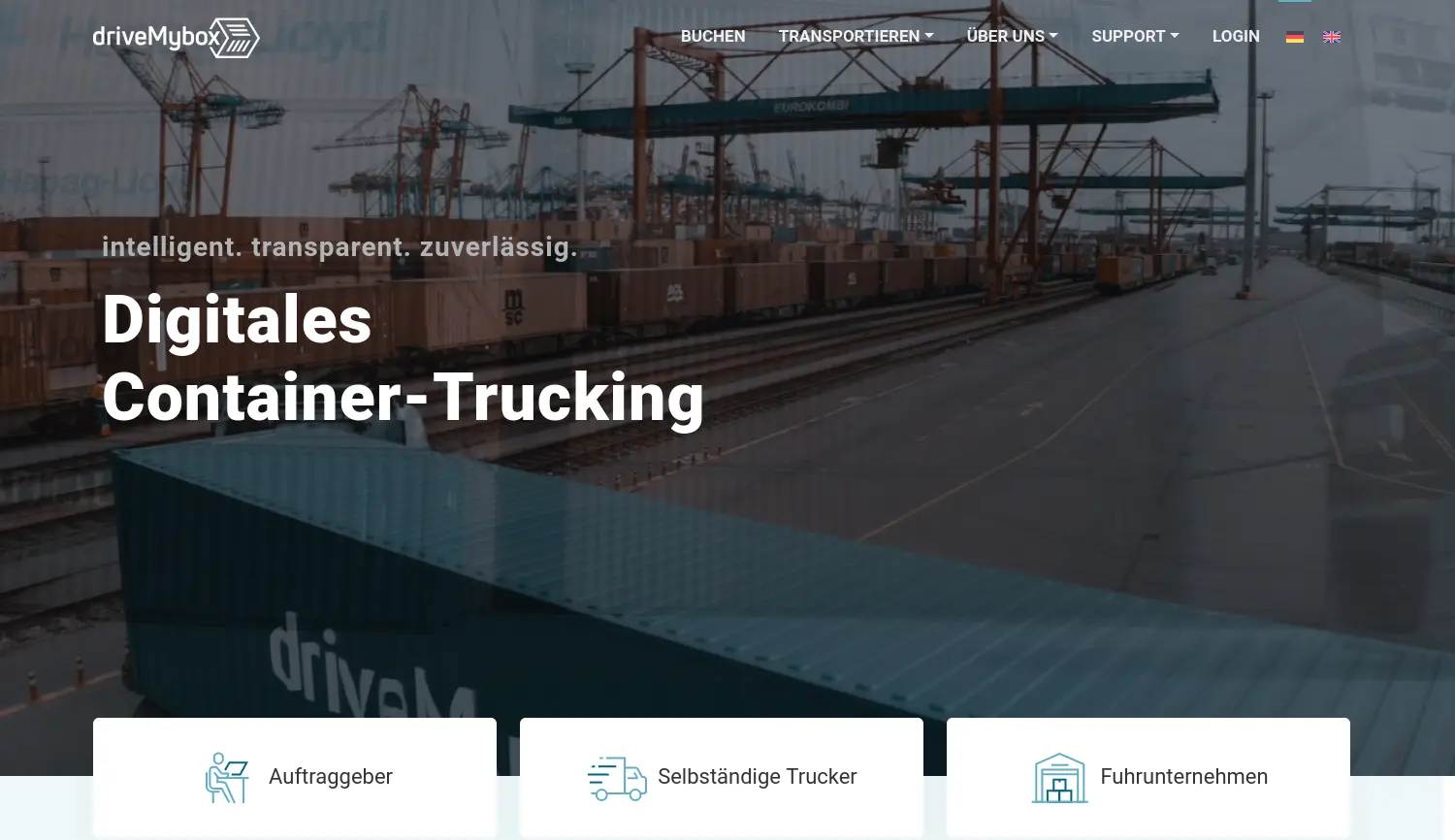 Website der Firma driveMybox logistics GmbH