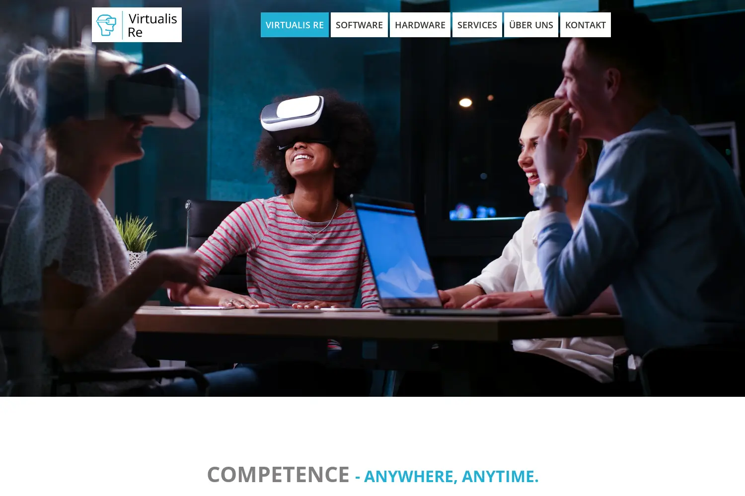 Website der Firma Virtualis Re GmbH
