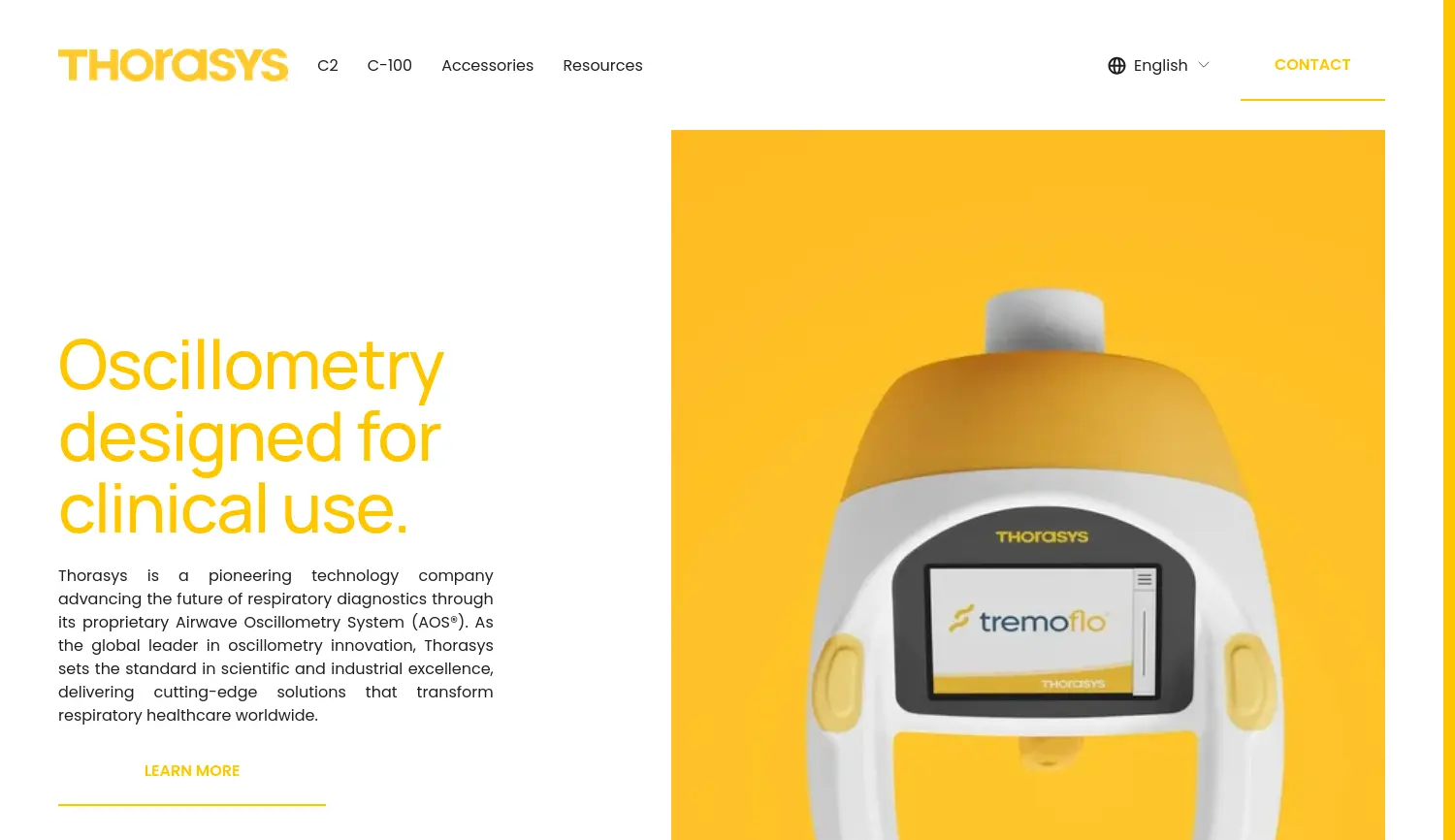 Website der Firma THORASYS Europe GmbH