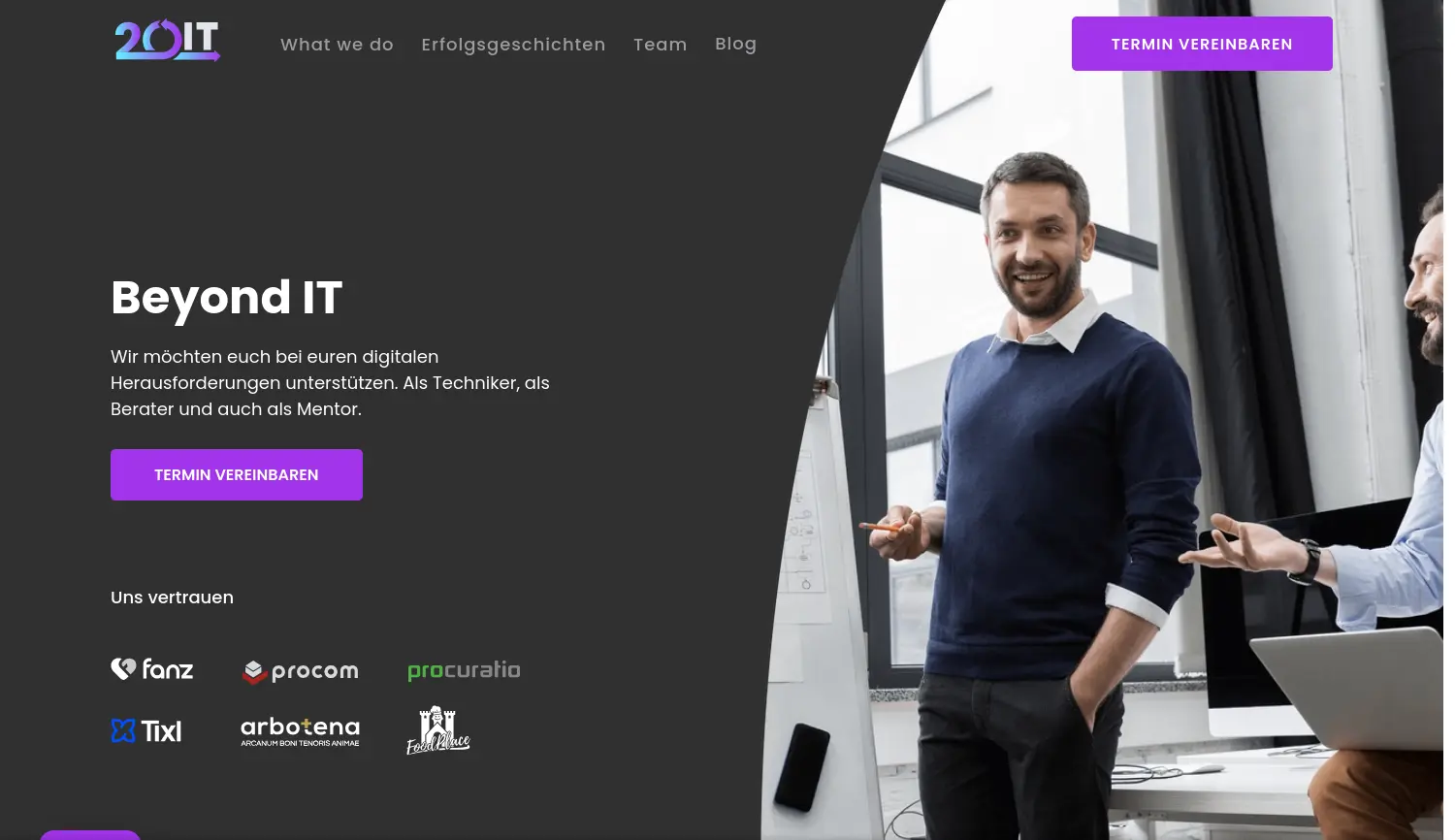 Website der Firma 20IT Innovation Technology GmbH & Co. KG