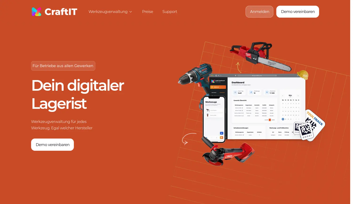 Website der Firma CraftIT GmbH