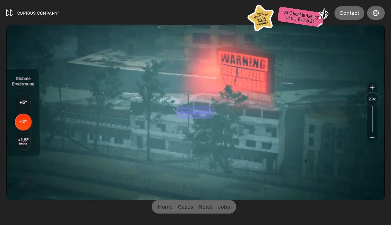 Website der Firma Curious Company GmbH