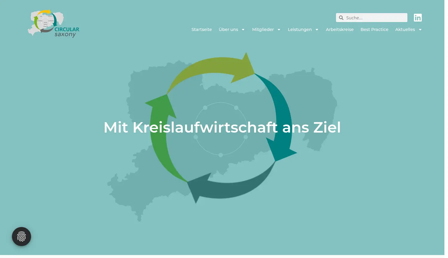 Website der Firma Innovationscluster CIRCULAR SAXONY