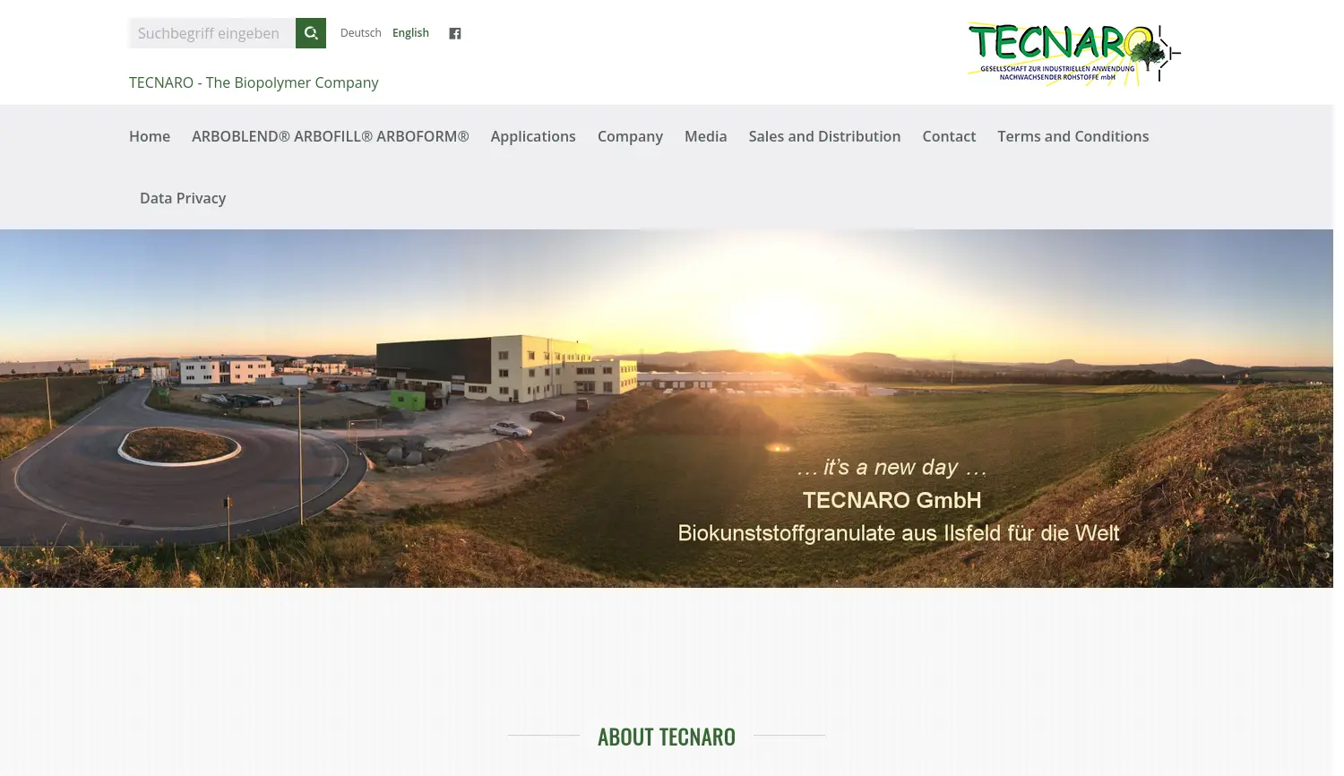 Website der Firma TECNARO GMBH