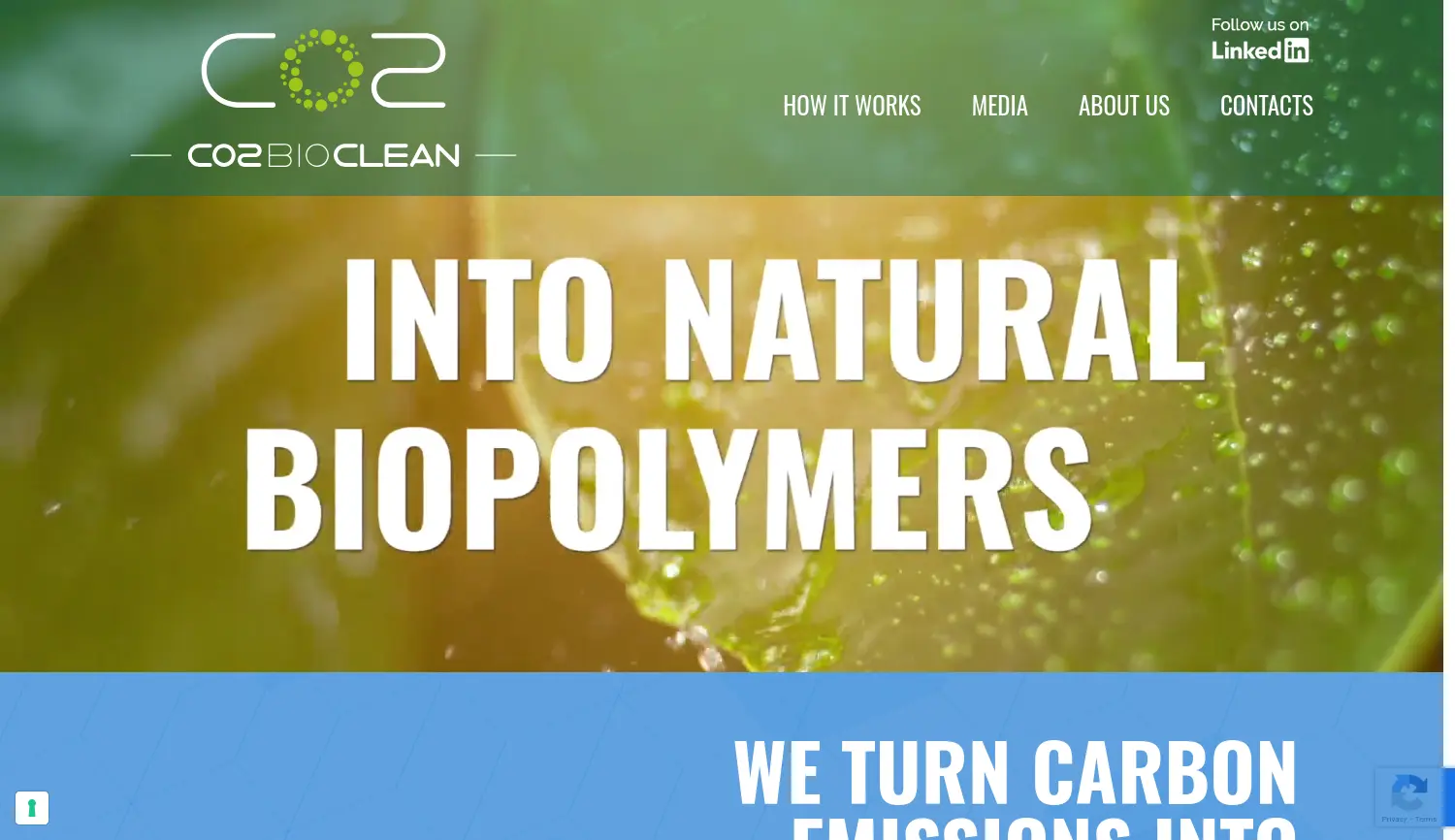 Website der Firma CO2BioClean GmbH