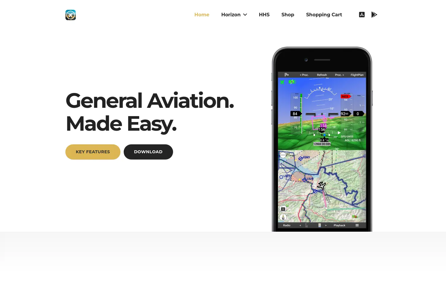 Website der Firma Helios Avionics GmbH