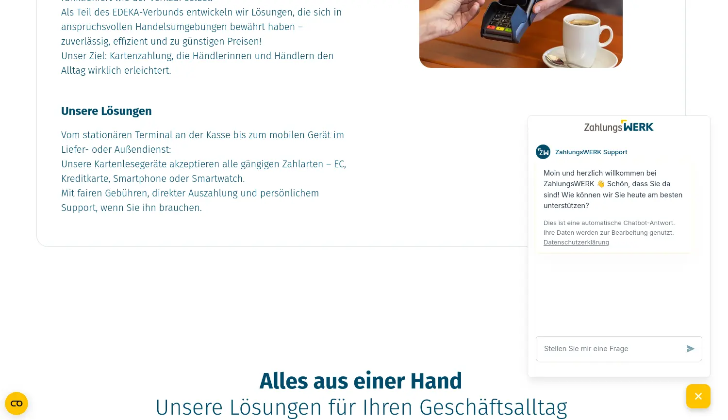 Website der Firma EDEKABANK Aktiengesellschaft