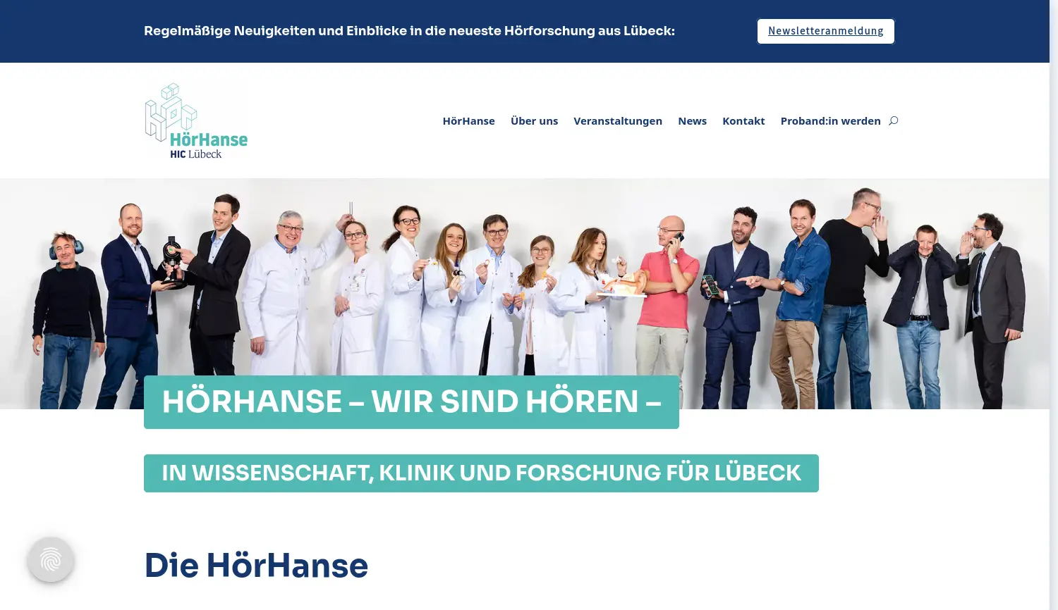 Website der Firma Hanse Innovation Campus GmbH