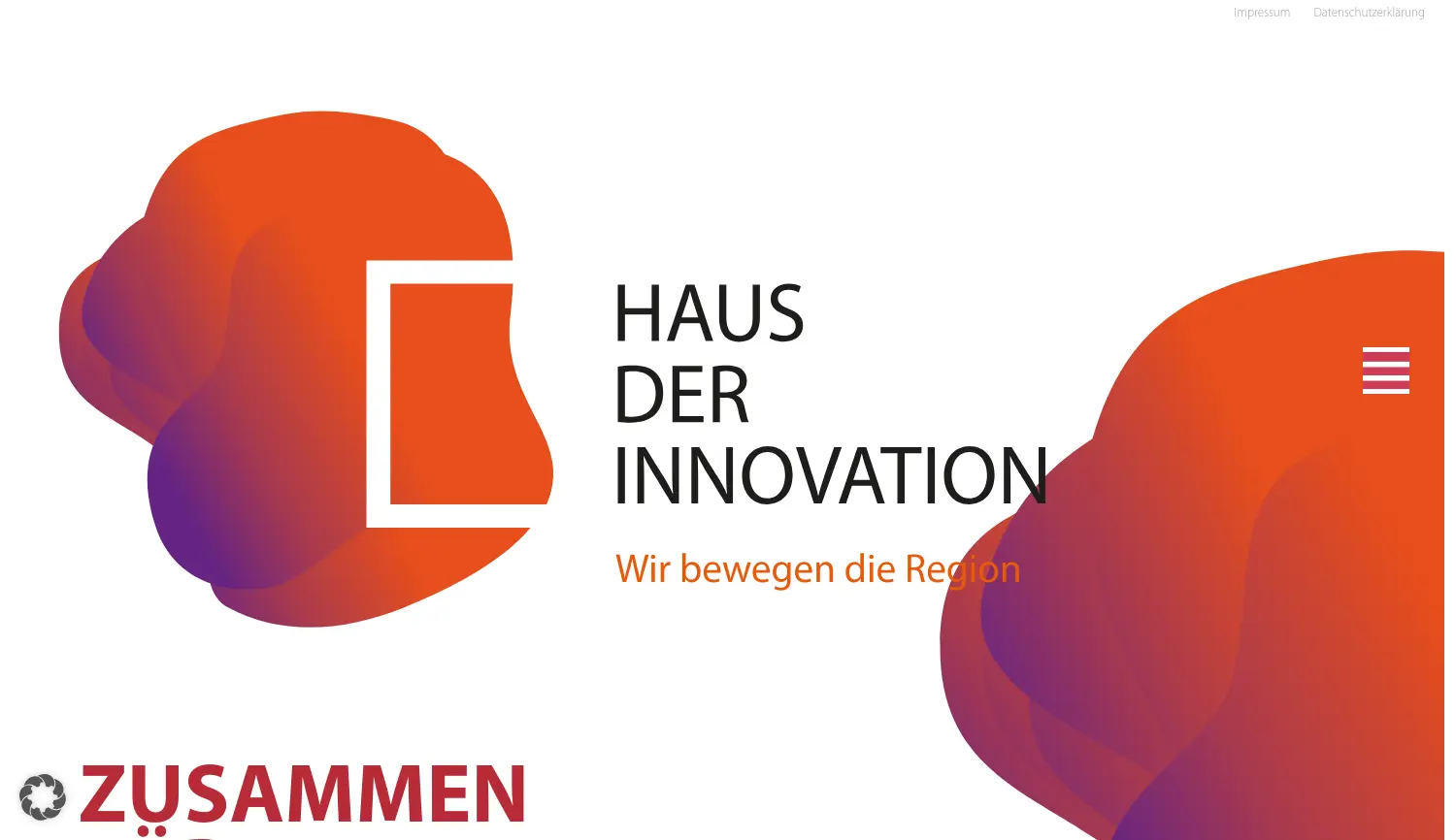 Website der Firma Universität Siegen – Haus der Innovation
