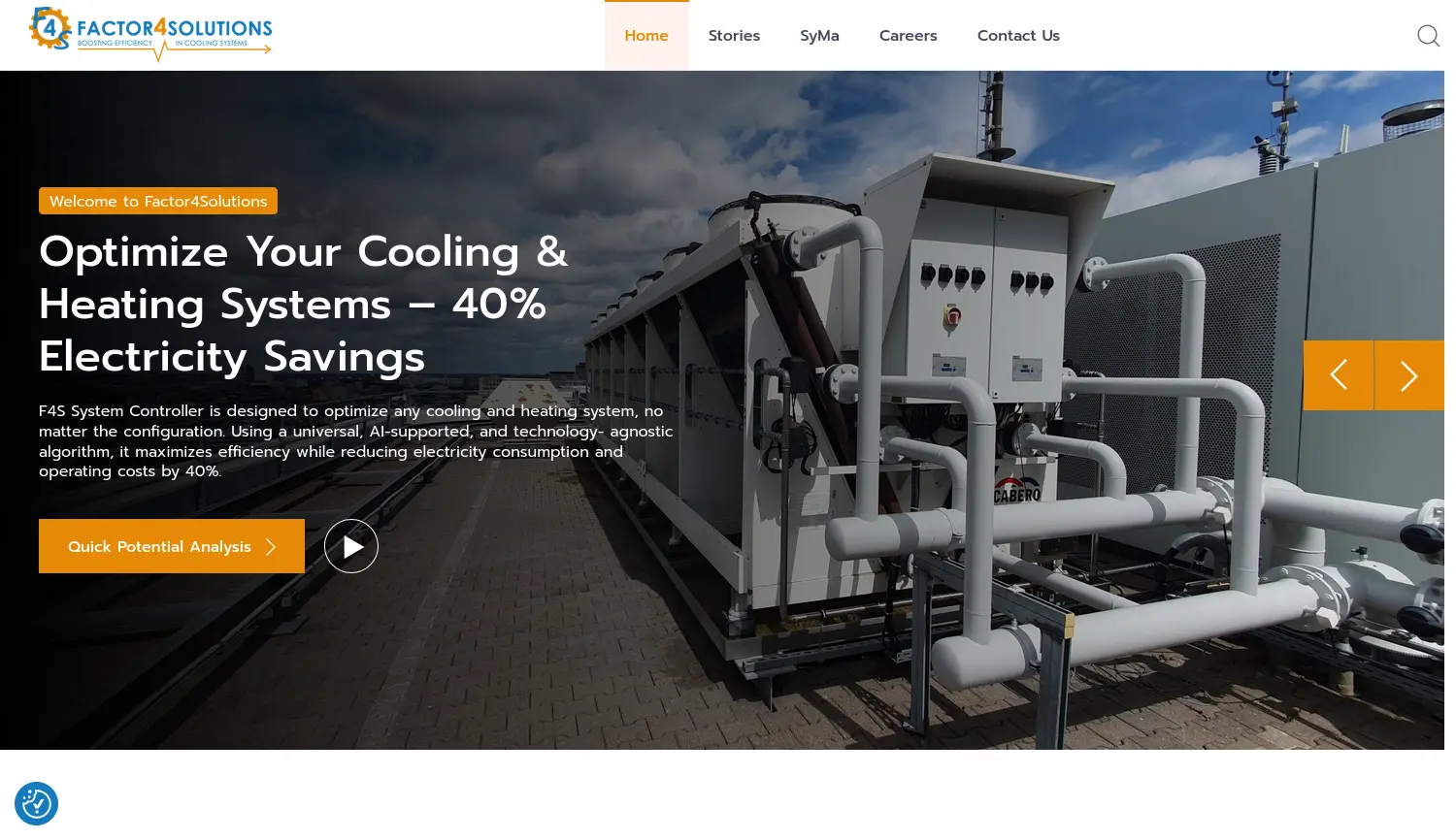 Website der Firma Factor4Solutions